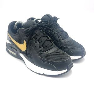 Nike Air Max Excee Women's Athletic Sneaker 6.5 shoes black gold white.